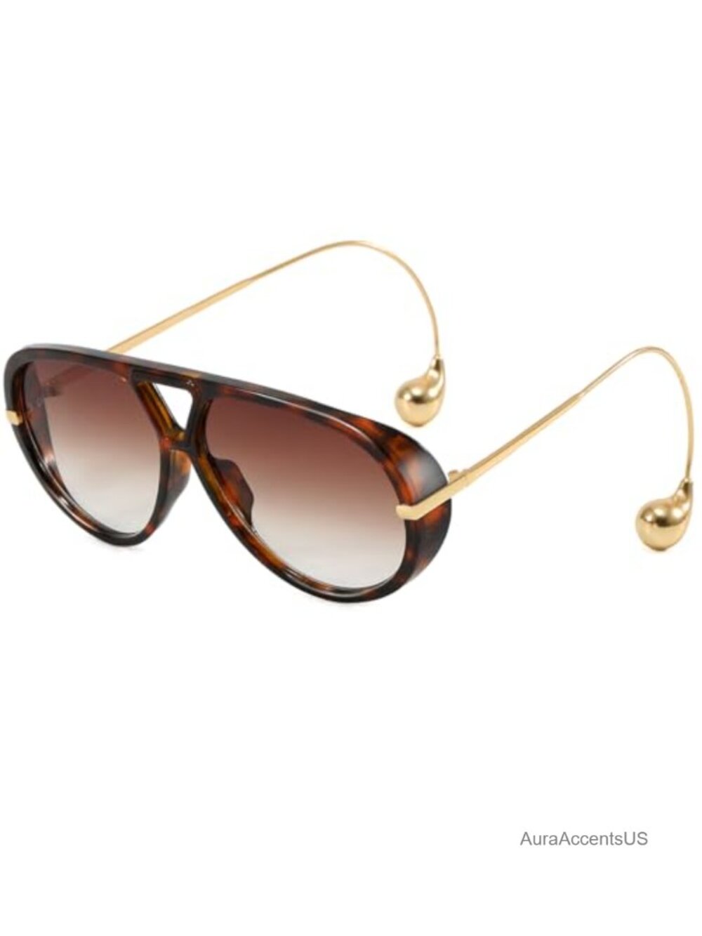 Oversized Aviator Sunglasses Retro Shield Big Lens 100% UV Protection